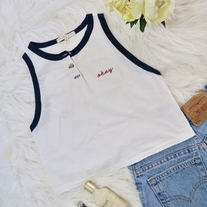 Urban outfitters “okay” cropped top